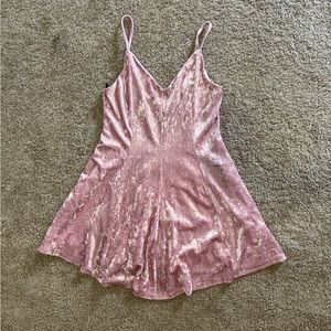 Forever 21 Edgy Pink Velvet Dress